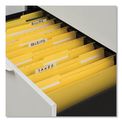 Image of Universal® Deluxe Reinforced Top Tab Fastener Folders, 0.75" Expansion, 2 Fasteners, Legal Size, Yellow Exterior, 50/Box