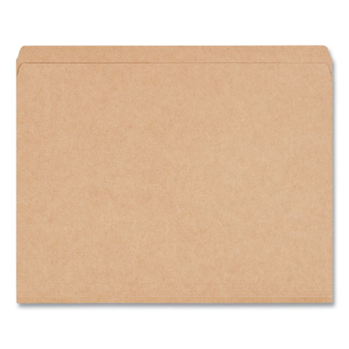 Image of Universal® Reinforced Kraft Top Tab File Folders, Straight Tabs, Letter Size, 0.75" Expansion, Brown, 100/Box