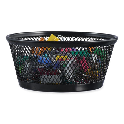 Image of Universal® Jumbo Mesh Storage Dish, 4.38" Diameter x 2"h, Black