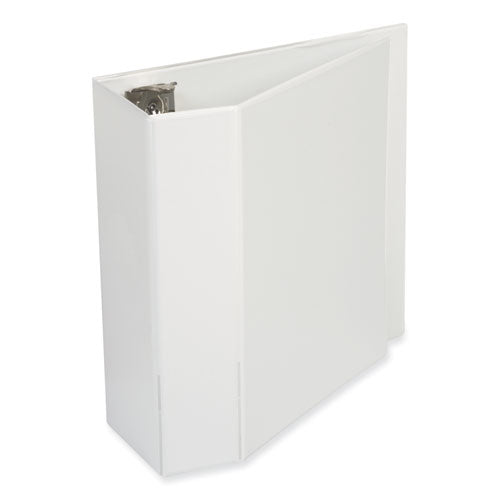 Image of Universal® Slant D-Ring View Binder, 3 Rings, 4" Capacity, 11 x 8.5, White