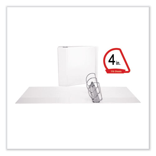 Image of Universal® Slant D-Ring View Binder, 3 Rings, 4" Capacity, 11 x 8.5, White