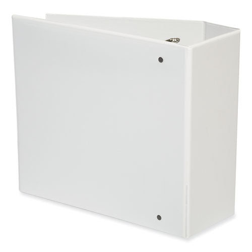 Image of Universal® Slant D-Ring View Binder, 3 Rings, 4" Capacity, 11 x 8.5, White