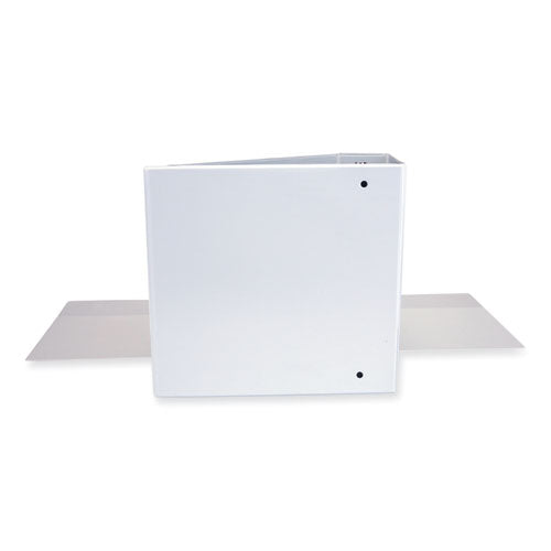 Image of Universal® Slant D-Ring View Binder, 3 Rings, 4" Capacity, 11 x 8.5, White