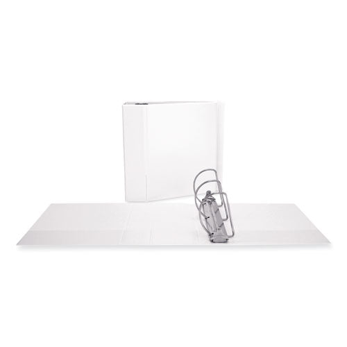 Image of Universal® Slant D-Ring View Binder, 3 Rings, 4" Capacity, 11 x 8.5, White