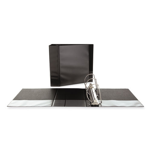 Image of Universal® Slant D-Ring View Binder, 3 Rings, 4" Capacity, 11 x 8.5, Black