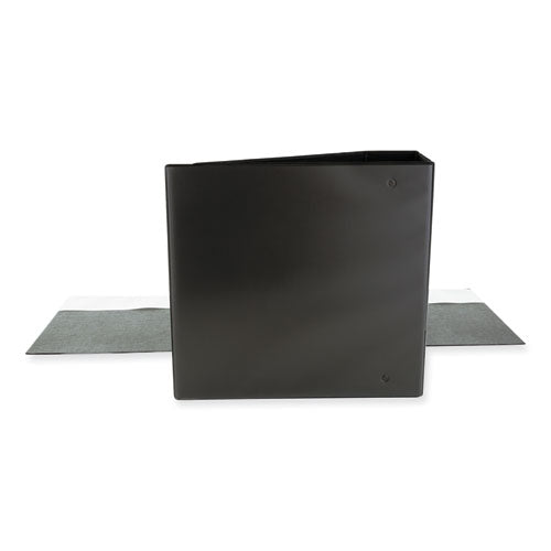 Image of Universal® Slant D-Ring View Binder, 3 Rings, 4" Capacity, 11 x 8.5, Black