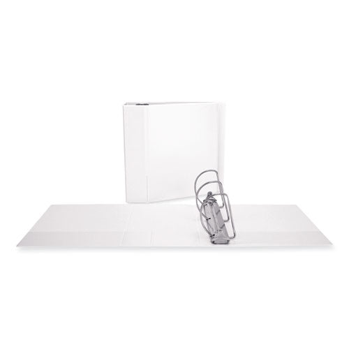 Image of Universal® Slant D-Ring View Binder, 3 Rings, 5" Capacity, 11 x 8.5, White