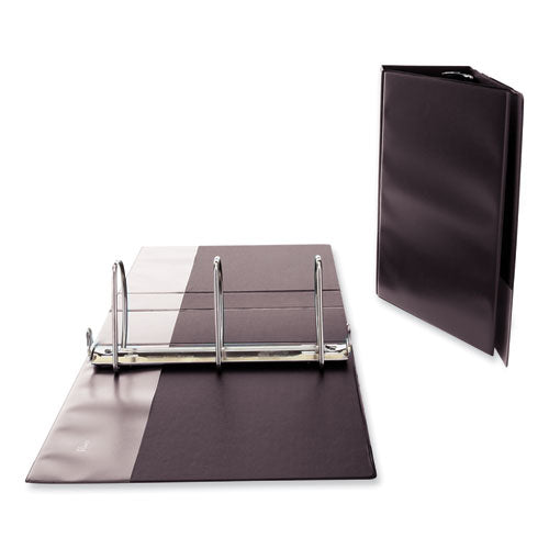 Image of Universal® Slant D-Ring View Binder, 3 Rings, 5" Capacity, 11 x 8.5, Black