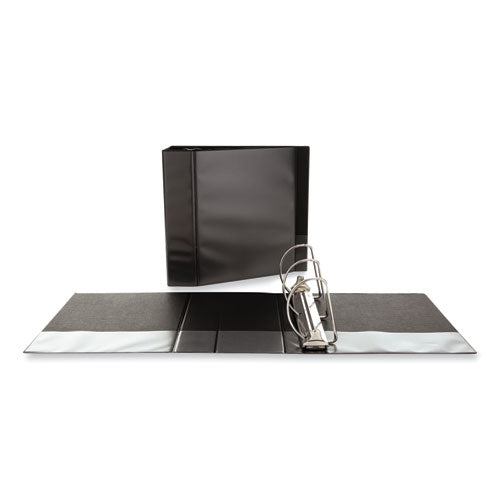 Image of Universal® Slant D-Ring View Binder, 3 Rings, 5" Capacity, 11 x 8.5, Black