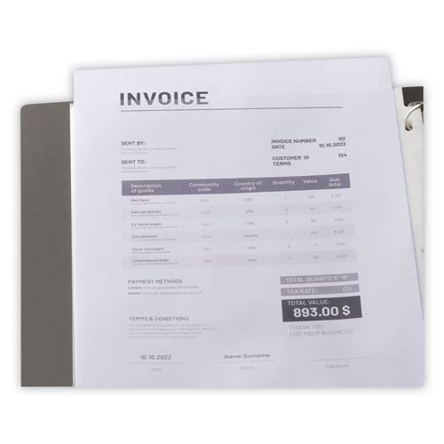 Image of Universal® Standard Sheet Protector, Standard, 8.5 x 11, Clear, Non-Glare, 100/Box