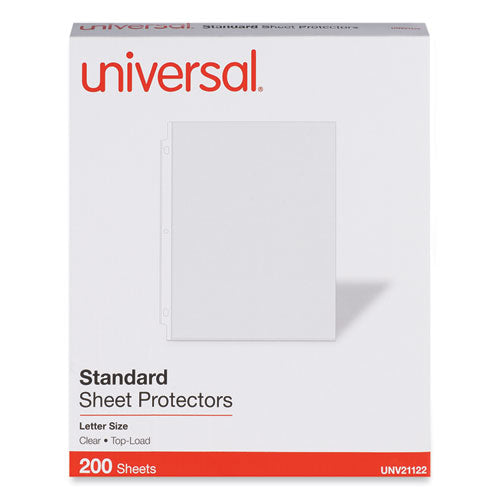 Image of Universal® Standard Sheet Protector, Standard, 8.5 x 11, Clear, 200/Box