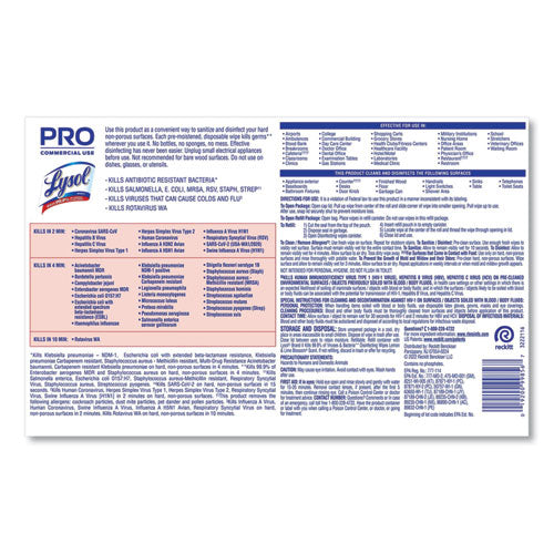 Image of LYSOL® Brand Professional Disinfecting Wipe Bucket, 1-Ply, 6 X 8, Lemon And Lime Blossom, White, 800 Wipes