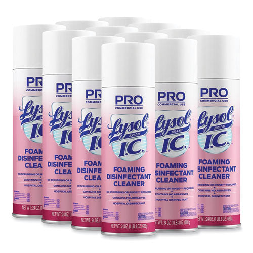 Image of LYSOL® Brand I.C. Foaming Disinfectant Cleaner, 24 Oz Aerosol Spray, 12/carton