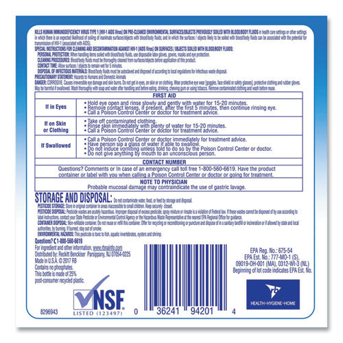 Image of Professional LYSOL® Brand Disinfectant Heavy-Duty Bathroom Cleaner Concentrate, Fresh Lime, 1 gal Bottle, 4/Carton