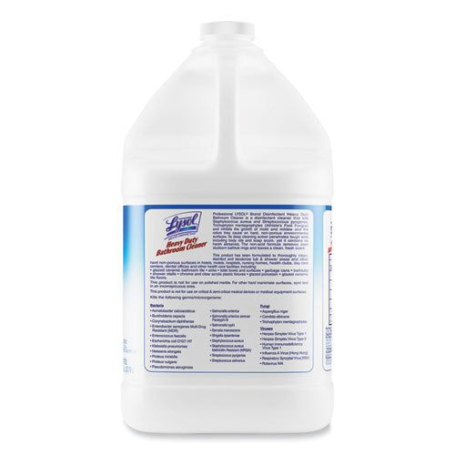 Image of Professional LYSOL® Brand Disinfectant Heavy-Duty Bathroom Cleaner Concentrate, Fresh Lime, 1 gal Bottle
