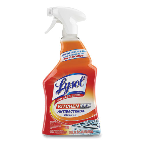 Image of LYSOL® Brand Kitchen Pro Antibacterial Cleaner, Citrus Scent, 22 Oz Spray Bottle