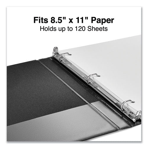 Image of Universal® Slant D-Ring View Binder, 3 Rings, 0.5" Capacity, 11 x 8.5, Black