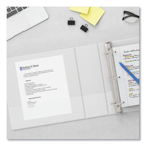 Image of Universal® Slant D-Ring View Binder, 3 Rings, 0.5" Capacity, 11 x 8.5, White