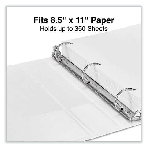 Image of Universal® Slant D-Ring View Binder, 3 Rings, 1.5" Capacity, 11 x 8.5, White