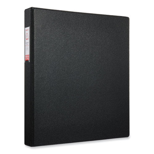 Image of Universal® Deluxe Non-View D-Ring Binder With Label Holder, 3 Rings, 1" Capacity, 11 X 8.5, Black