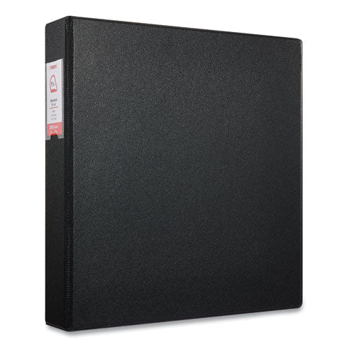Image of Universal® Deluxe Non-View D-Ring Binder With Label Holder, 3 Rings, 1.5" Capacity, 11 X 8.5, Black
