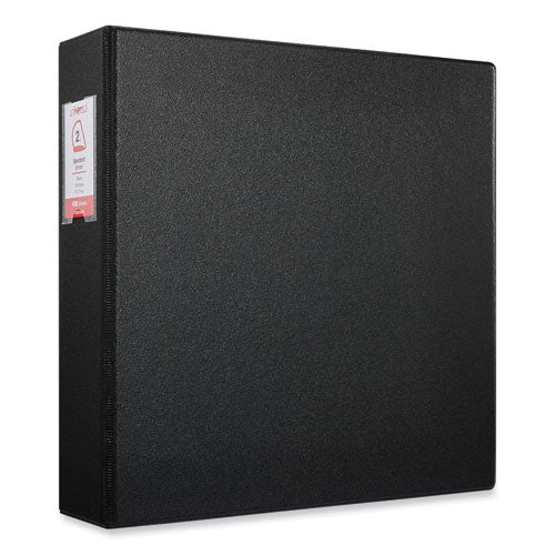 Image of Universal® Deluxe Non-View D-Ring Binder With Label Holder, 3 Rings, 2" Capacity, 11 X 8.5, Black