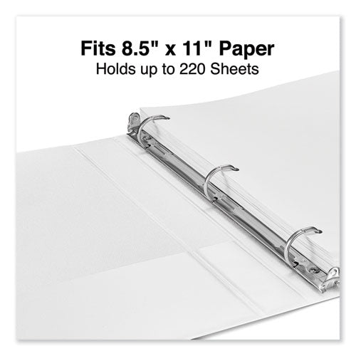 Image of Universal® Slant D-Ring View Binder, 3 Rings, 1" Capacity, 11 x 8.5, White, 12/Carton