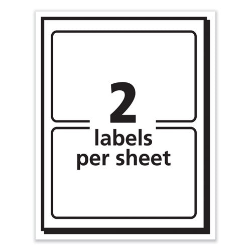 Image of Avery® Printable Adhesive Name Badges, 3.38 X 2.33, Red Border, 100/pack