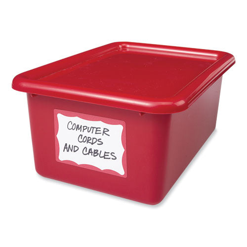 Image of Avery® Printable Adhesive Name Badges, 3.38 X 2.33, Red Border, 100/pack