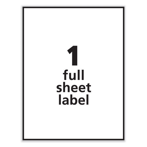 Image of Avery® Removable Multi-Use Labels, Inkjet/laser Printers, 8.5 X 11, White, 25/pack