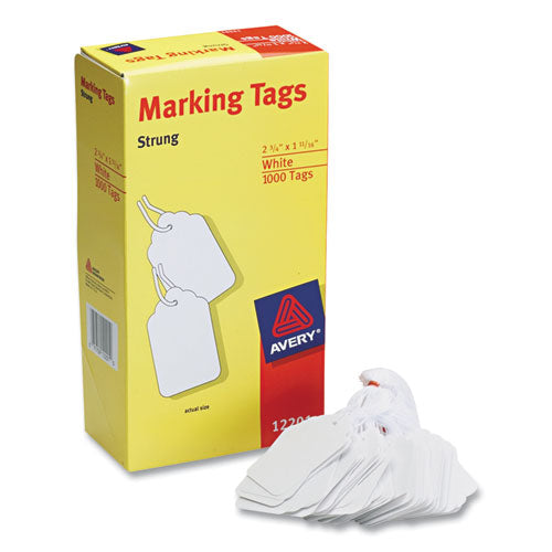 Image of Avery® Medium-Weight White Marking Tags, 2.75 x 1.69, 1,000/Box