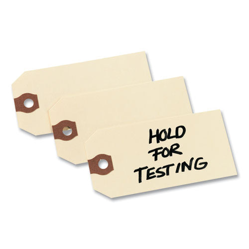Image of Avery® Unstrung Shipping Tags, 11.5 pt Stock 3.75 x 1.88, Manila, 1,000/Box