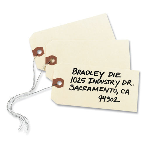 Image of Avery® Unstrung Shipping Tags, 11.5 pt Stock, 4.75 x 2.38, Manila, 1,000/Box