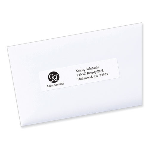Image of PRES-a-ply® Labels, Laser Printers, 1 X 4, White, 20/sheet, 100 Sheets/box
