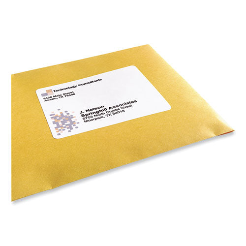 Image of PRES-a-ply® Labels, Laser Printers, 3.33 X 4, White, 6/sheet, 100 Sheets/box