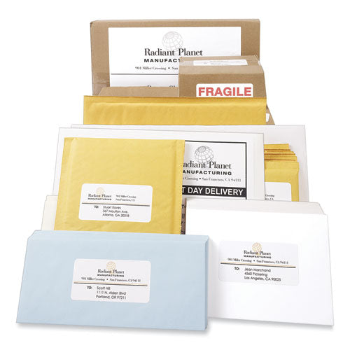 Image of PRES-a-ply® Labels, Laser Printers, 8.5 X 11, White, 100/box
