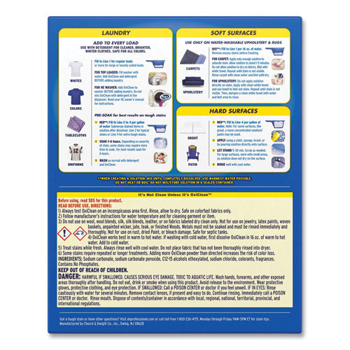 Image of OxiClean Versatile Stain Remover, Regular Scent, 7.22 Lb Box, 4/carton
