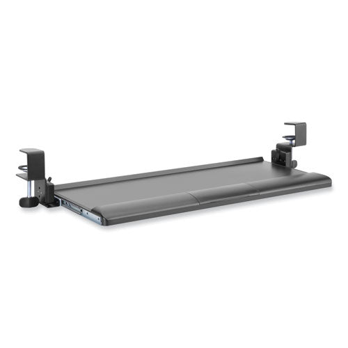 Image of Kantek Desk Clamp Five-Position Tilting Keyboard Tray, 26.8" x 11.1, Black
