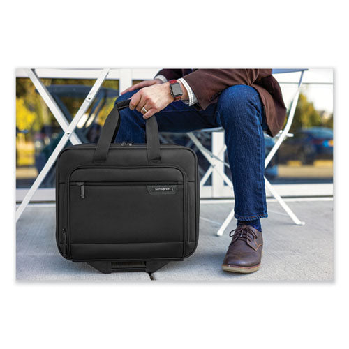 Image of Samsonite® Rolling Business Case, Fits Devices Up to 15.6", Polyester, 16.54 x 8 x 9.06, Black