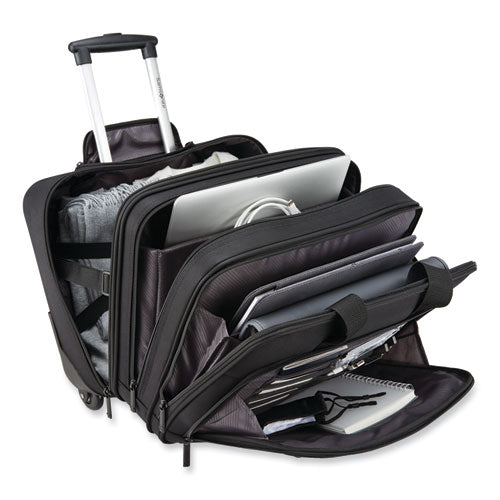 Image of Samsonite® Rolling Business Case, Fits Devices Up to 15.6", Polyester, 16.54 x 8 x 9.06, Black