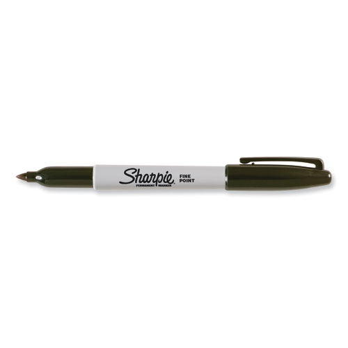 Image of Sharpie® Fine Tip Permanent Marker, Stainless Steel Single Marker Case, Fine Bullet Tip, Black, 5/Pack