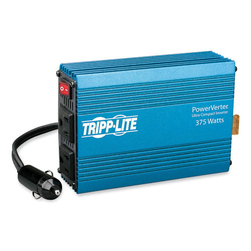 Image of Tripp Lite by Eaton PowerVerter Ultra-Compact Car Inverter, 375 W, 12 V Input/120 V Output, 2 AC Outlets