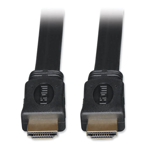 Image of Tripp Lite by Eaton High Speed HDMI Flat Cable, Ultra HD 4K, Digital Video with Audio (M/M), 3 ft, Black