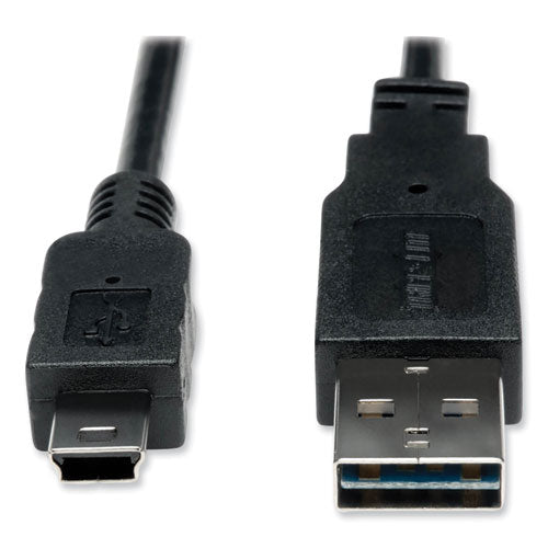 Image of Tripp Lite by Eaton Universal Reversible USB 2.0 Cable, Reversible A to 5-Pin Mini B (M/M), 6 ft, Black
