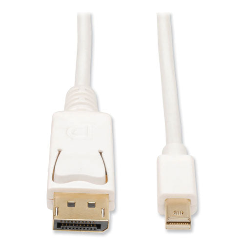 Image of Tripp Lite by Eaton Mini DisplayPort to DisplayPort 4K Adapter, 10 ft, White