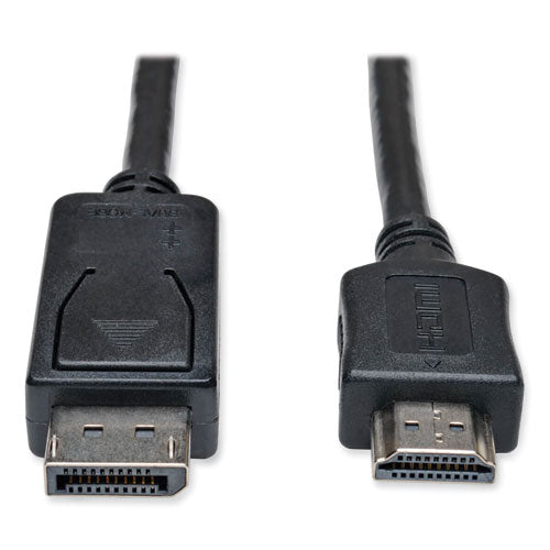 Image of Tripp Lite by Eaton DisplayPort to HDMI Adapter Cable, 3 ft, Black