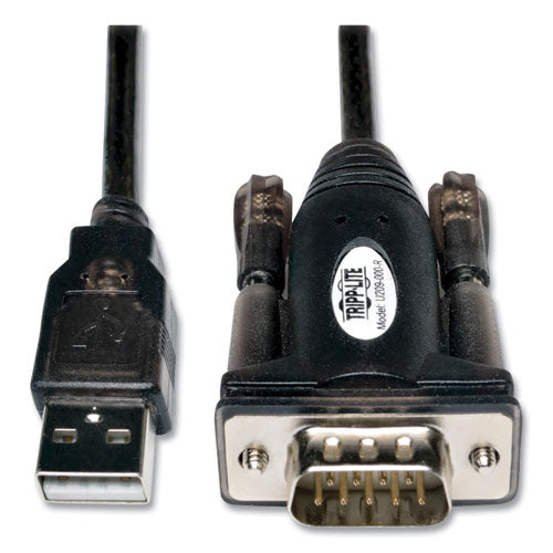 Image of Tripp Lite by Eaton USB-A to Serial Adapter Cable, 5 ft, Black