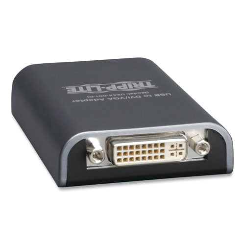 Image of Tripp Lite by Eaton USB 2.0 to DVI/VGA External Multi-Monitor Video Card, 128 MB SDRAM, 4", Black