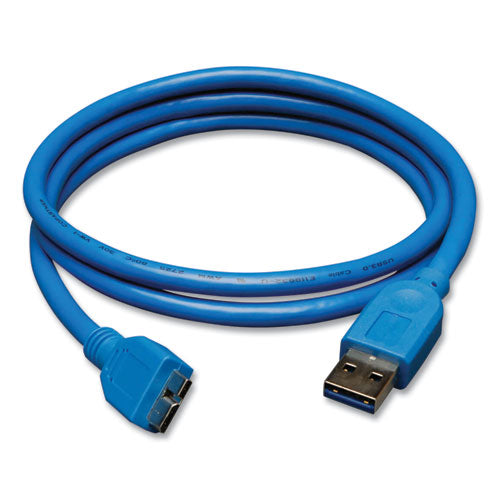 Image of Tripp Lite by Eaton USB 3.0 SuperSpeed Device Cable, 3 ft, Blue