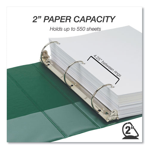 Image of Samsill® Durable D-Ring View Binders, 3 Rings, 2" Capacity, 11 x 8.5, Black/Blue/Green/Red, 4/Pack